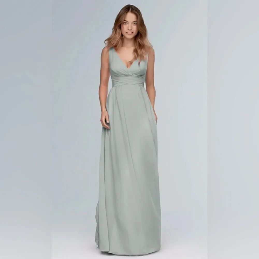 Wtoo - by Watters Bridesmaid Dress Jenson in Eucalyptus color